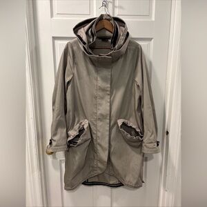 Annette Gortz Women’s Kragen Trench Coat Size 36/US 6 Beige Lagenlook Wool Blend